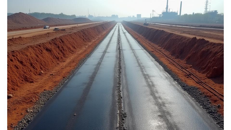 New access road construction site